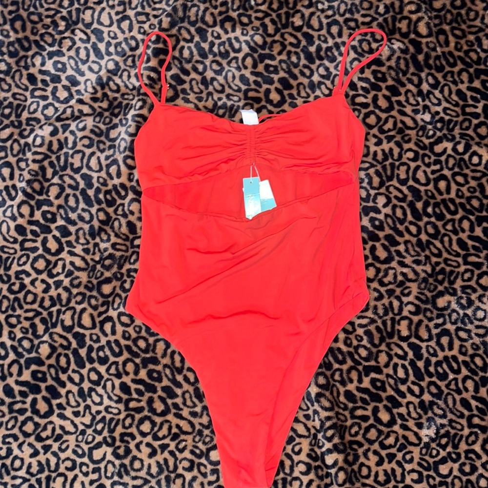 LARGE (Red) San Lorenzo’s One Piece Bathing Suit never worn with tags